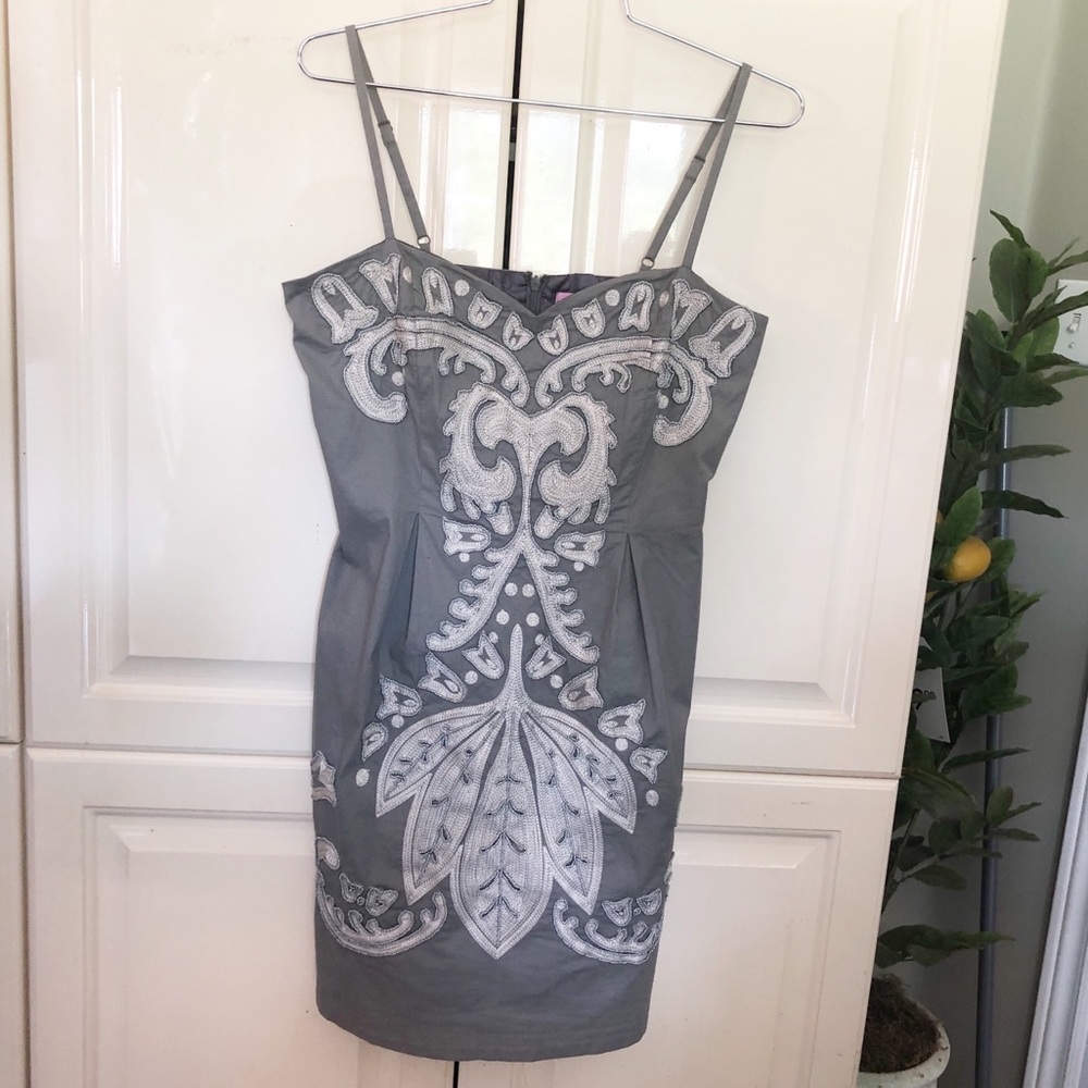 Retro Doll Grey Sleeveless  Dress - Size M (8/10)